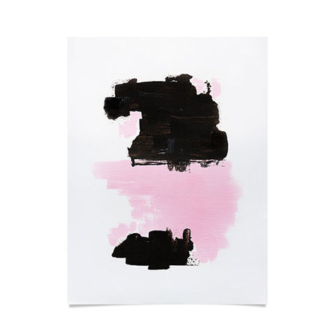 Viviana Gonzalez Minimal black and pink III Poster