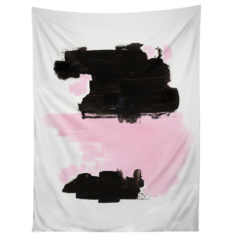 Viviana Gonzalez Minimal black and pink III Tapestry