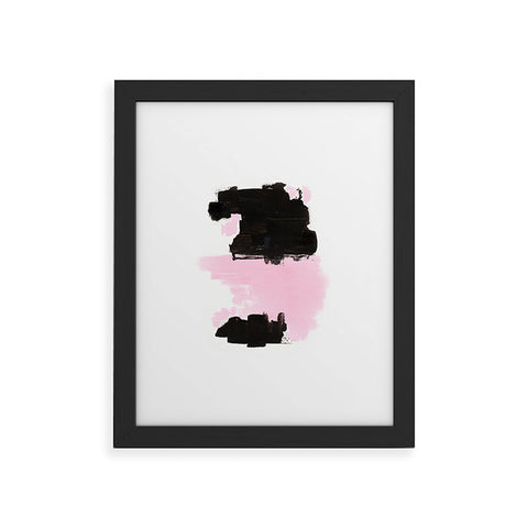 Viviana Gonzalez Minimal black and pink III Framed Art Print
