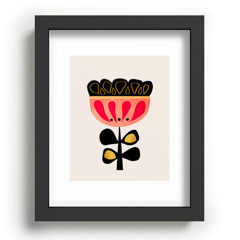 Viviana Gonzalez Minimal flower 01 Recessed Framing Rectangle