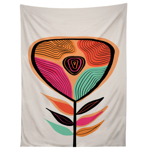 Viviana Gonzalez Minimal flower 02 Tapestry