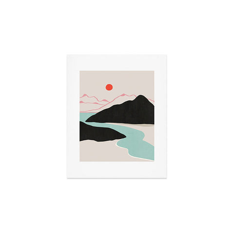 Viviana Gonzalez Minimal Mountains In the Sea 2 Art Print