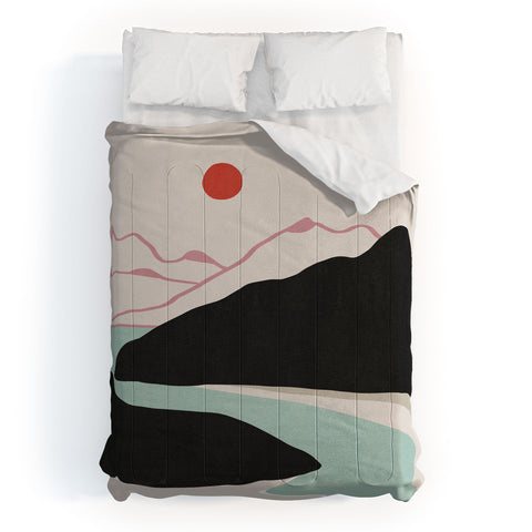 Viviana Gonzalez Minimal Mountains In the Sea 2 Comforter