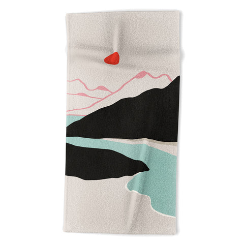 Viviana Gonzalez Minimal Mountains In the Sea 2 Beach Towel