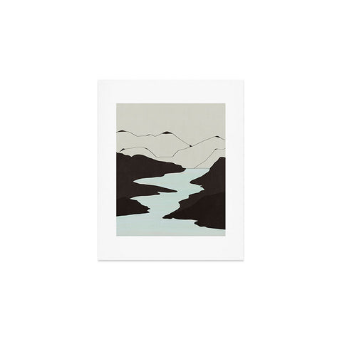 Viviana Gonzalez Minimal Mountains In The Sea Art Print