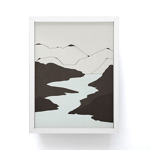 Viviana Gonzalez Minimal Mountains In The Sea Framed Mini Art Print