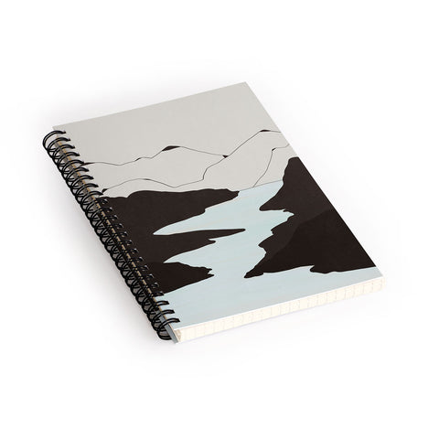Viviana Gonzalez Minimal Mountains In The Sea Spiral Notebook