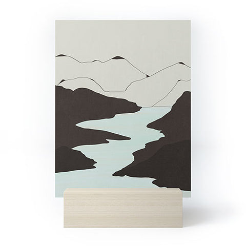Viviana Gonzalez Minimal Mountains In The Sea Mini Art Print