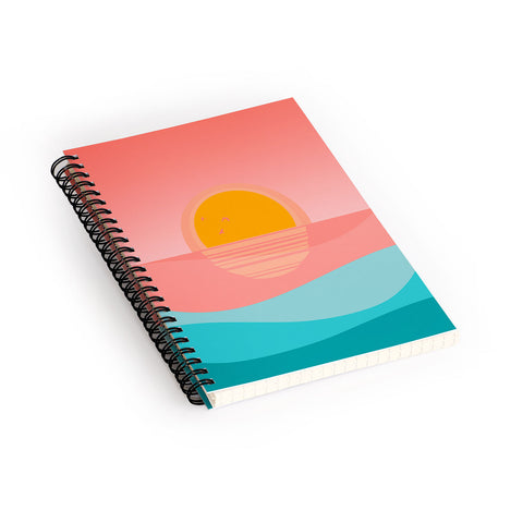 Viviana Gonzalez Minimal Sunset 1 Spiral Notebook