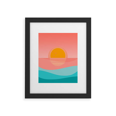 Viviana Gonzalez Minimal Sunset 1 Framed Art Print