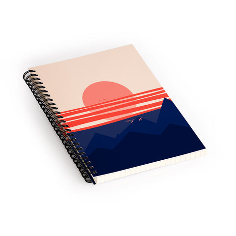 Viviana Gonzalez Minimal Sunset 4 Spiral Notebook
