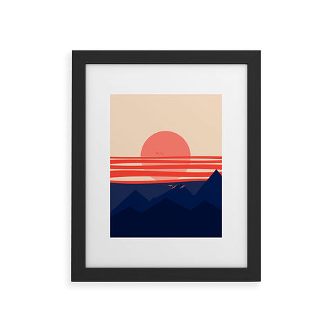 Viviana Gonzalez Minimal Sunset 4 Framed Art Print