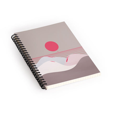 Viviana Gonzalez Minimal Sunset 9 Spiral Notebook