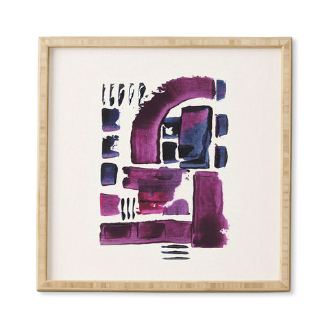 Viviana Gonzalez Minimal Ultra violet and blue II Framed Wall Art