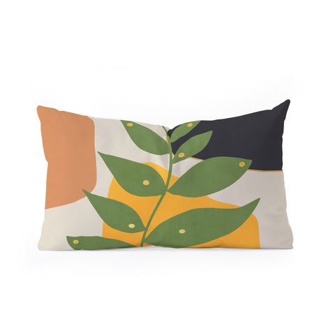 Viviana Gonzalez Modern botanical composition 1 Oblong Throw Pillow