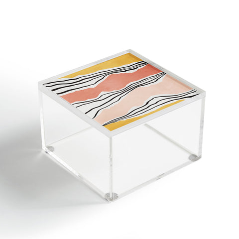 Viviana Gonzalez Modern irregular Stripes 01 Acrylic Box