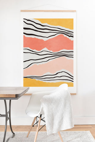 Viviana Gonzalez Modern irregular Stripes 01 Art Print And Hanger