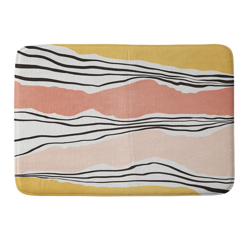 Viviana Gonzalez Modern irregular Stripes 01 Memory Foam Bath Mat