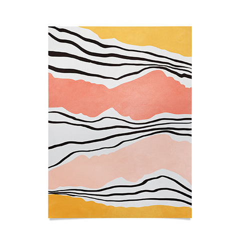 Viviana Gonzalez Modern irregular Stripes 01 Poster