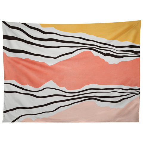 Viviana Gonzalez Modern irregular Stripes 01 Tapestry