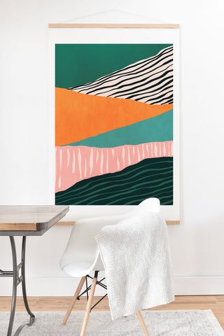 Viviana Gonzalez Modern irregular Stripes 02 Art Print And Hanger
