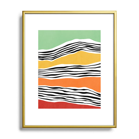 Viviana Gonzalez Modern irregular Stripes 06 Metal Framed Art Print