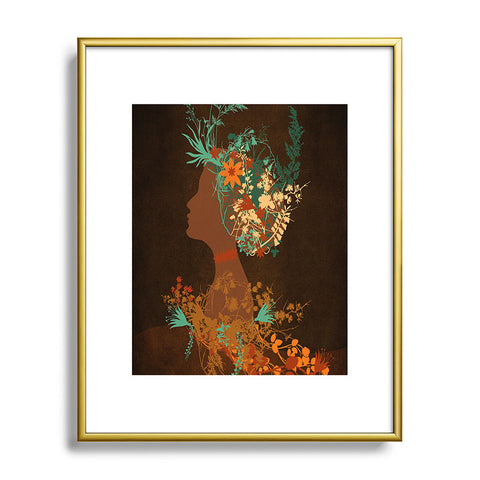 Viviana Gonzalez Mujer Floral I Metal Framed Art Print