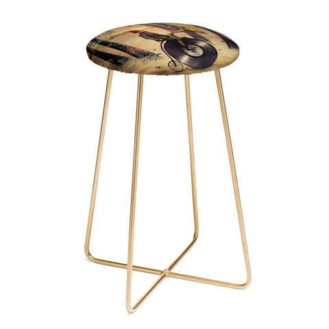 Viviana Gonzalez Music man in the forest Counter Stool