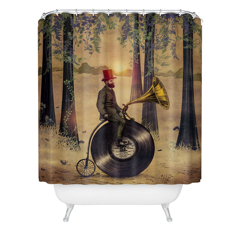 Viviana Gonzalez Music man in the forest Shower Curtain