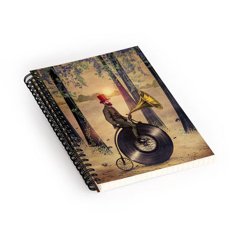 Viviana Gonzalez Music man in the forest Spiral Notebook