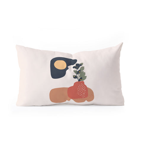 Viviana Gonzalez Organic shapes 1 Oblong Throw Pillow