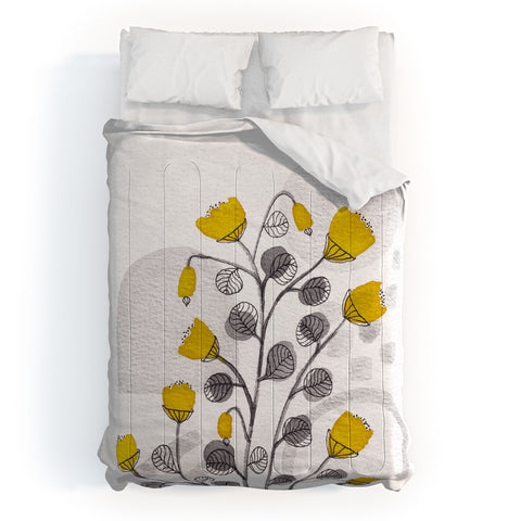 Viviana Gonzalez Organic watercolor botanicals1 Comforter