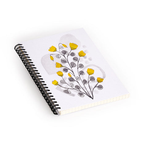 Viviana Gonzalez Organic watercolor botanicals1 Spiral Notebook