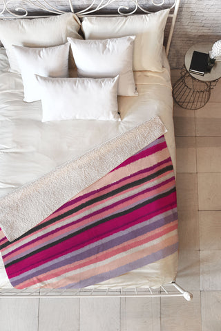 Viviana Gonzalez Painting Stripes 02 Fleece Throw Blanket