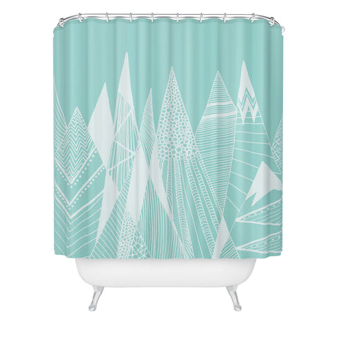 Viviana Gonzalez Patterns in the mountains 02 Shower Curtain