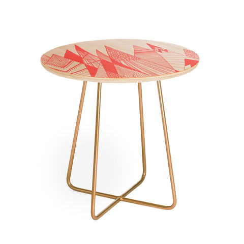 Viviana Gonzalez Patterns in the mountains Round Side Table