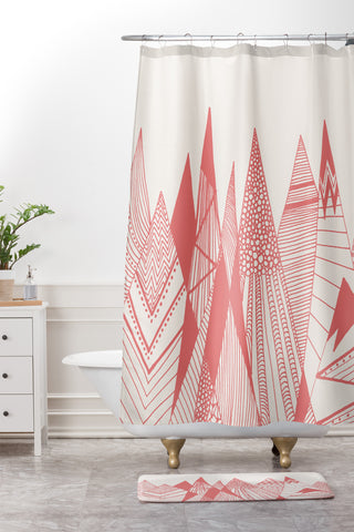 Viviana Gonzalez Patterns in the mountains Shower Curtain And Mat