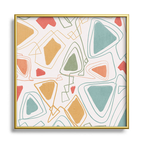 Viviana Gonzalez Playful Geometrics 1 Metal Square Framed Art Print
