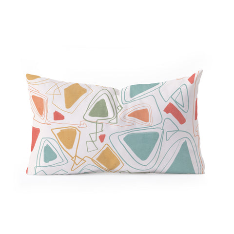Viviana Gonzalez Playful Geometrics 1 Oblong Throw Pillow