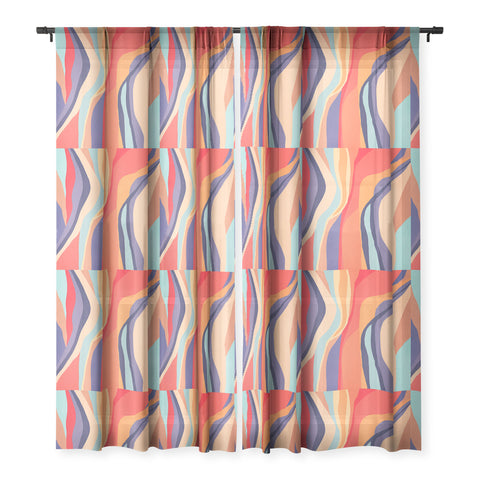 Viviana Gonzalez Psychedelic pattern 02 Sheer Window Curtain