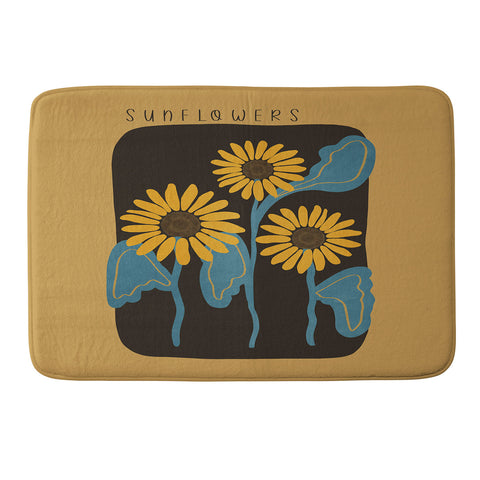Viviana Gonzalez Sunflowers 01 Memory Foam Bath Mat