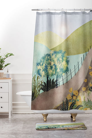 Viviana Gonzalez Sunrise In The Mountains Shower Curtain And Mat