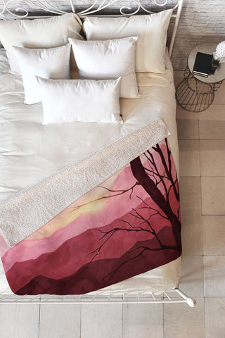 Viviana Gonzalez Sunset and Landscape Fleece Throw Blanket