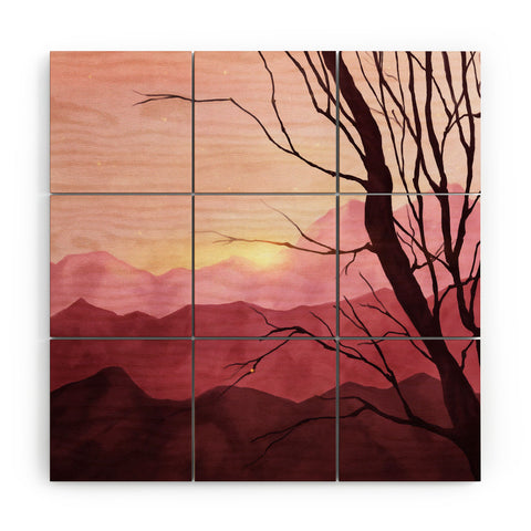 Viviana Gonzalez Sunset and Landscape Wood Wall Mural