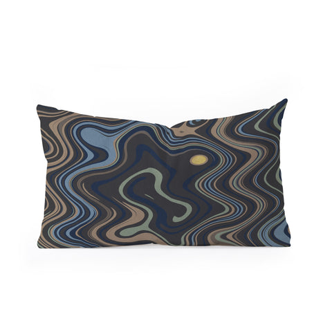 Viviana Gonzalez Texturally Abstract 01 Oblong Throw Pillow
