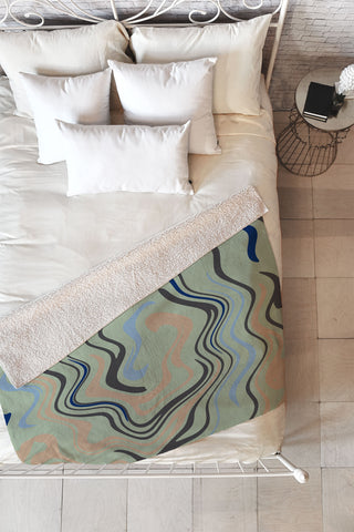 Viviana Gonzalez Texturally Abstract 02 Fleece Throw Blanket