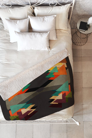 Viviana Gonzalez Textures Abstract 16 Fleece Throw Blanket
