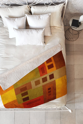 Viviana Gonzalez Textures Abstract 17 Fleece Throw Blanket