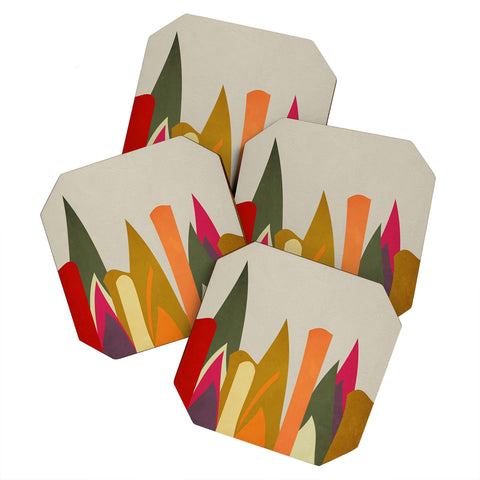 Viviana Gonzalez Textures Abstract 24 Coaster Set