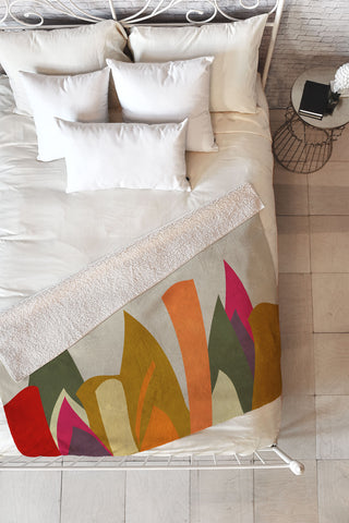 Viviana Gonzalez Textures Abstract 24 Fleece Throw Blanket